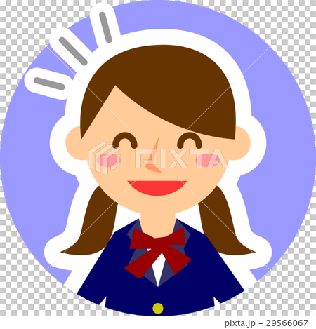 插图素材: 女学生上身笑声 查看全部