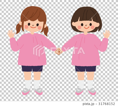图库插图: 两个人朋友的女朋友女孩