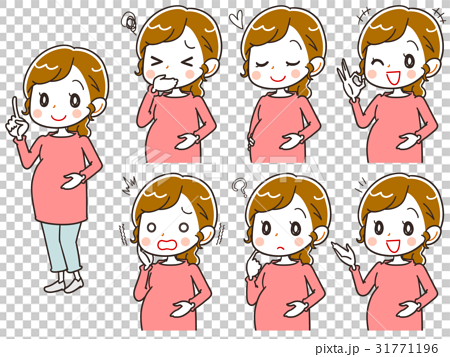 图库插图: 孕妇的例证(集·整体)