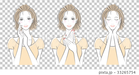 插图素材: 女性的面部表情