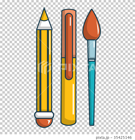 pencil cartoon,cartoonpencil 插图素材: pens pencil icon, cartoon style