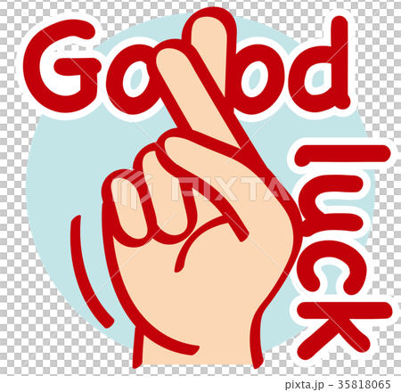 图库插图 hand signs_finger letters_祝你好运