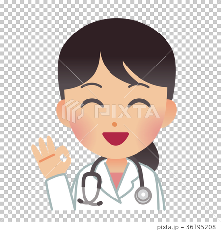 图库插图: 女医生好的迹象