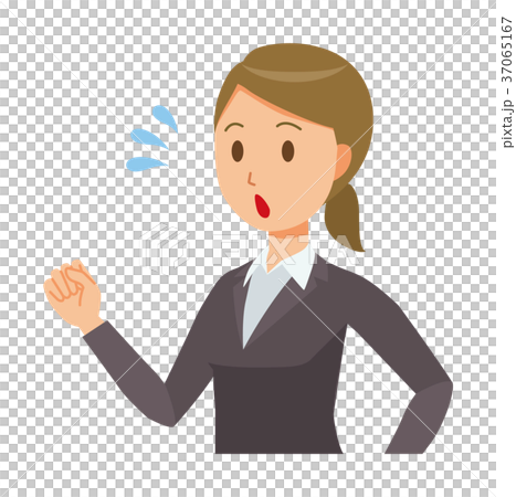 插图素材: 穿著西装的女商人正在运行 查看全部