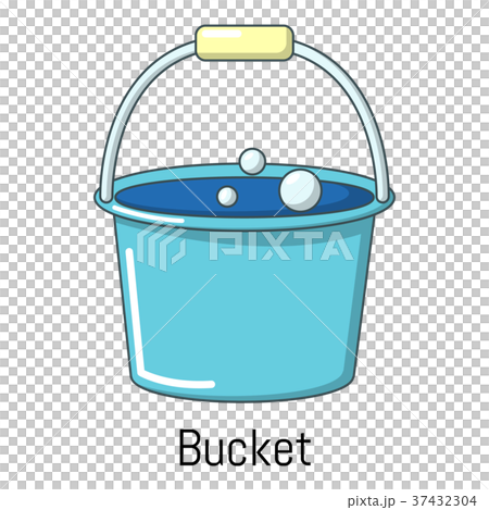 插图素材: bucket icon, cartoon style