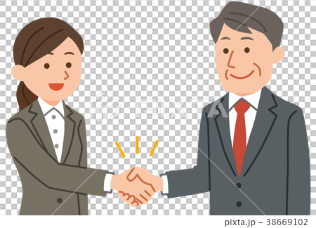 图库插图 矢量 摇动 握手