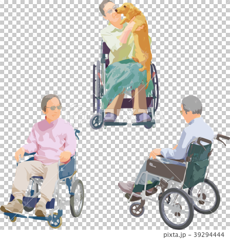 姿势/表情/动作 构图 全身 插图 老人 矢量 轮椅 首页 插图 姿势/表情