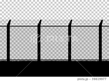 插图素材: 矢量 铁丝网 栅栏