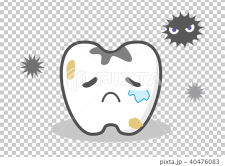 插图素材: 蛀牙的可爱特徵