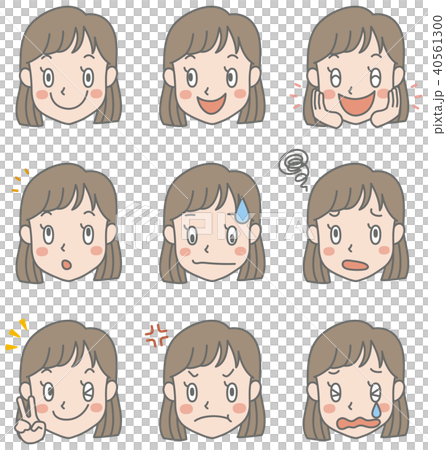 插图素材: 面部表情 表情 人