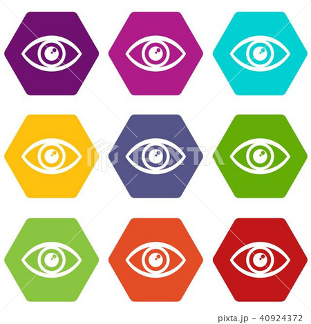 Human Eye Icons Set Vector Pixta