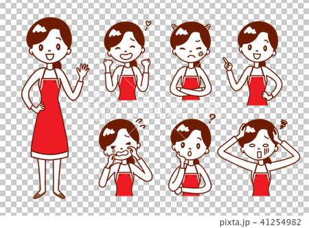 插图素材: 妈妈姿势面部表情 查看全部