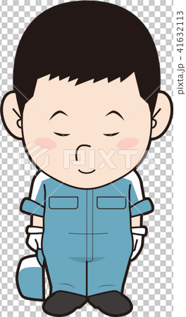 插图素材: 鞠躬的男技工 查看全部