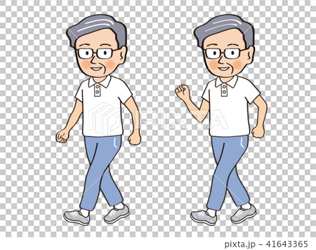 图库插图 老人走路