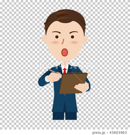 插图素材: 商人问卷调查