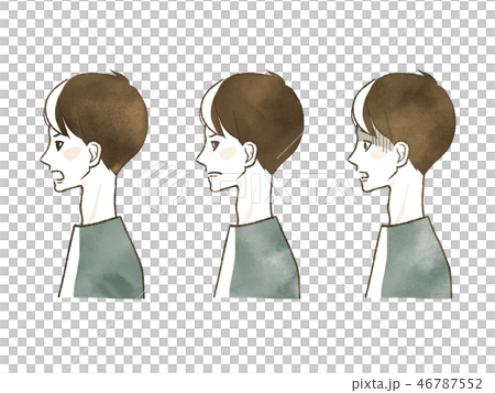 人物 男女 日本人 插图 男性 面部表情(侧面轮廓 首页 插图 人物