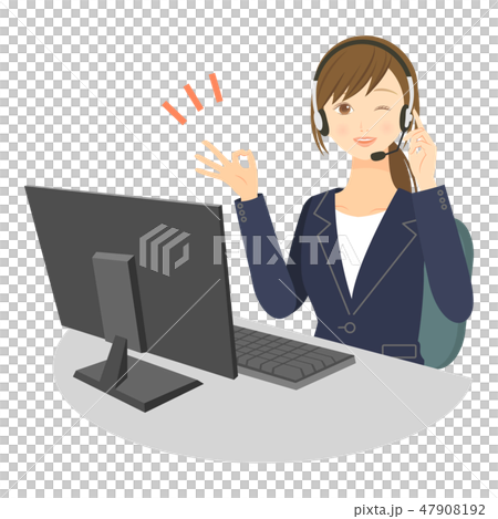 图库插图: 电话接线员的女性好标志 查看全部