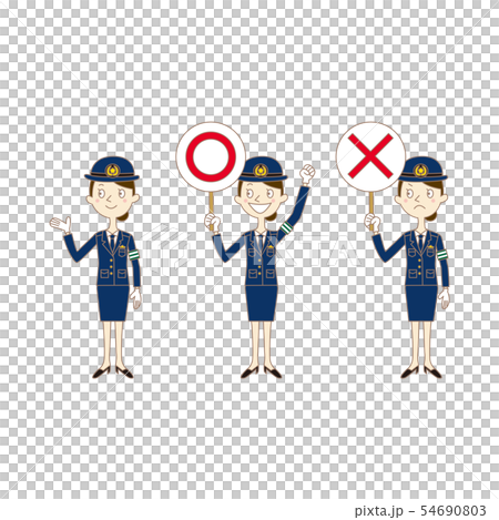 插图素材: 女警官marubatu例证