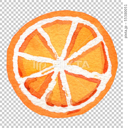 插图素材: 橙色画水彩