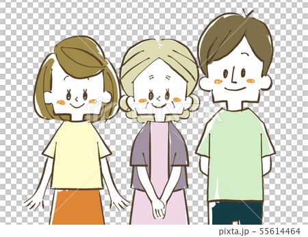 姿势/表情/动作 表情 笑/笑脸 插图 一家三口微笑 首页 插图 姿势