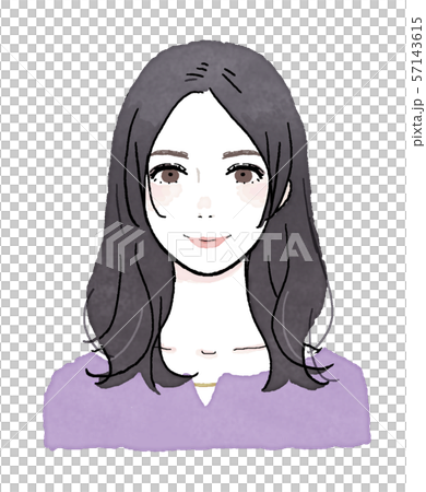 插图素材: 一个女人(上半身)的水彩插图 查看全部