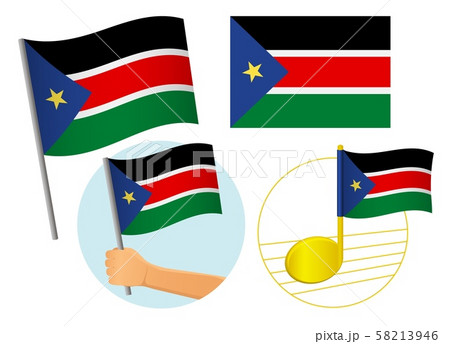 South Sudan flag icon setのイラスト素材 58213946 PIXTA