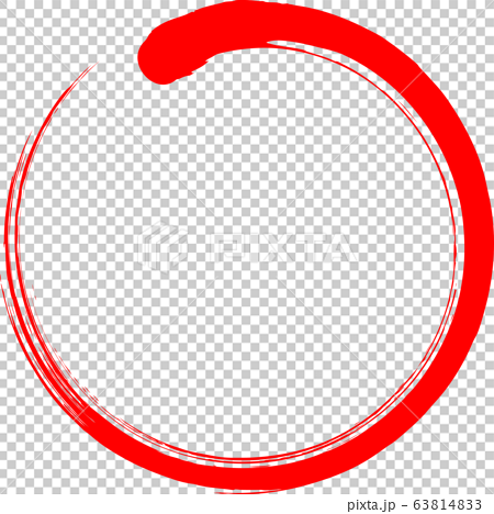 插图素材: 圆圈红色画笔字母