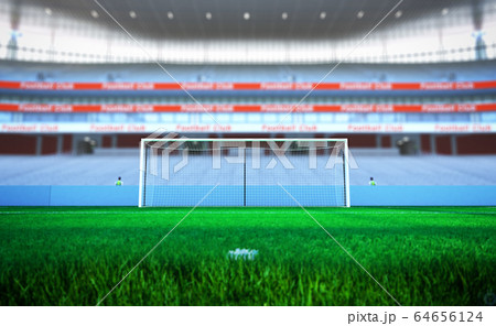 footboll stadium 3d rendering the imaginary soccerのイラスト素材 64656124