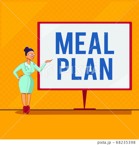 Handwriting text Meal Plan Concept meaning act ofのイラスト素材 68235398