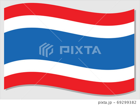 Waving Flag Of Thailand Vector Graphic Waving Pixta