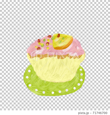 Lemon Cake With Strawberry Chocolate Stock Illustration