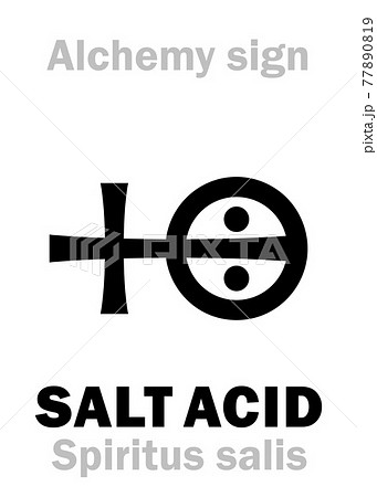 Alchemy Alphabet SALT ACID Acidum salis のイラスト素材 77890819 PIXTA