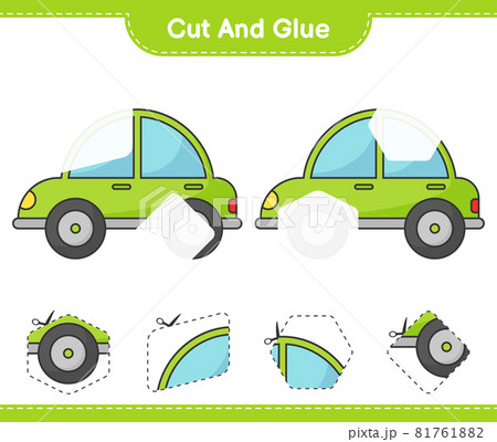 Cut And Glue Cut Parts Of Car And Glue Them Pixta