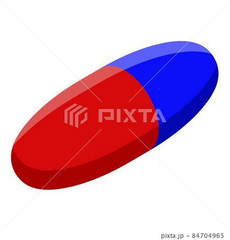 Red blue capsule icon isometric styleのイラスト素材 84704965 PIXTA