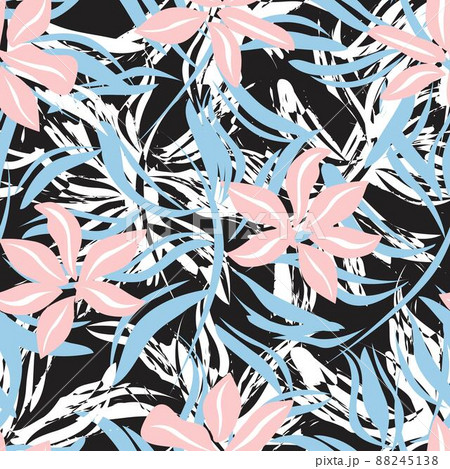 Floral Brush strokes Seamless Pattern Designのイラスト素材 88245138 PIXTA