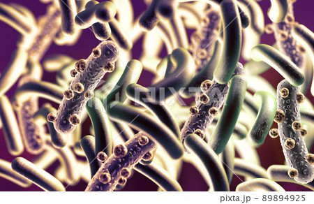 Microbacteria and bacterial organisms biology のイラスト素材 89894925 PIXTA