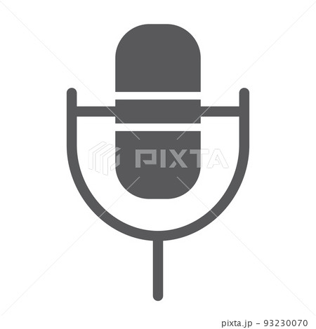 Computer microphone glyph icon sound and のイラスト素材 93230070 PIXTA