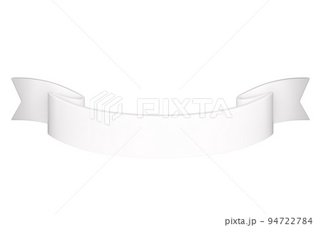 D Label Ribbon Glossy White Blank Plastic Pixta