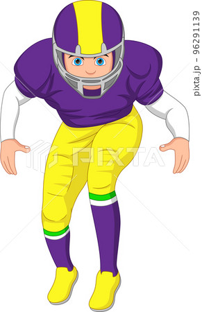 American football player cartoonのイラスト素材 96291139 PIXTA