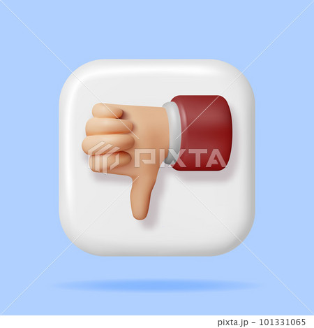 D Thumbs Down Hand Gesture Pixta