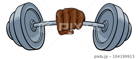 Weight Lifting Fist Hand Holding Barbell Concept Pixta