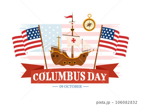 Happy Columbus Day Vector Illustration Of Pixta