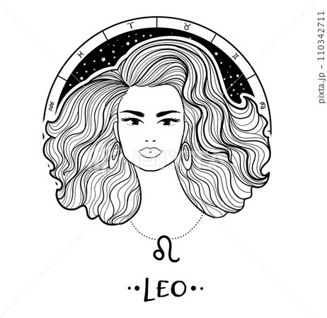 Leo Zodiac Sign Line Art Pixta