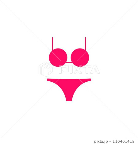 Swimsuits Or Bikini Icon Isolated On White Pixta