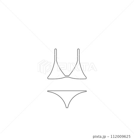 Swimsuits or Bikini Icon isolated on white のイラスト素材 112009625 PIXTA