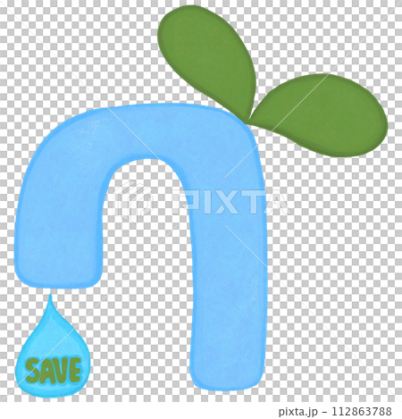 Water conservation concept Turn off the tap to のイラスト素材 112863788