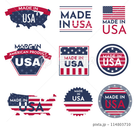 Made In Usa Badges Patriot Proud Label Stamp