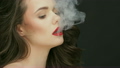 blowgirl,ablackmustache 影片素材: young attractive girl blow kiss