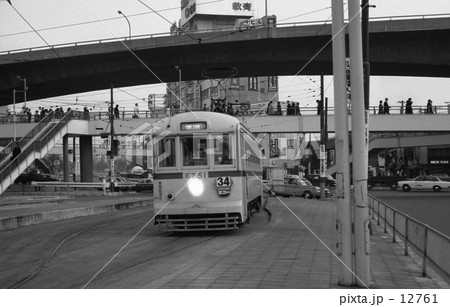 昭和の風景・都電・渋谷駅前　昭和43年 12761