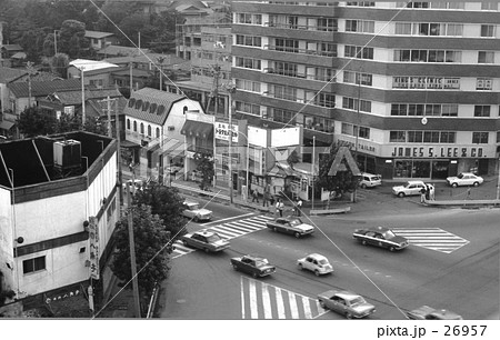 原宿 表参道 明治通りとの交差点 昭和44年8月の写真素材